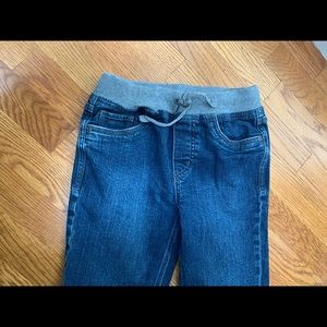 Boys Hanna pull on blue jeans reinforced knees 10